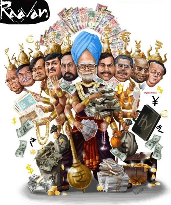 Indian Politician Are Raavan: Get Latest Political Cartoons India Indian Politician are Raavan Funny Pics of Indian Politicians